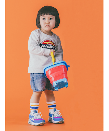 キッズ 表糸コットン100%で毛玉が出来にくい：サンドイッチラインソックス13～15cm