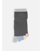 指先レインボー五本指ショートソックス