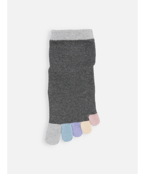 指先レインボー五本指ショートソックス