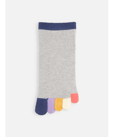 指先レインボー五本指ショートソックス