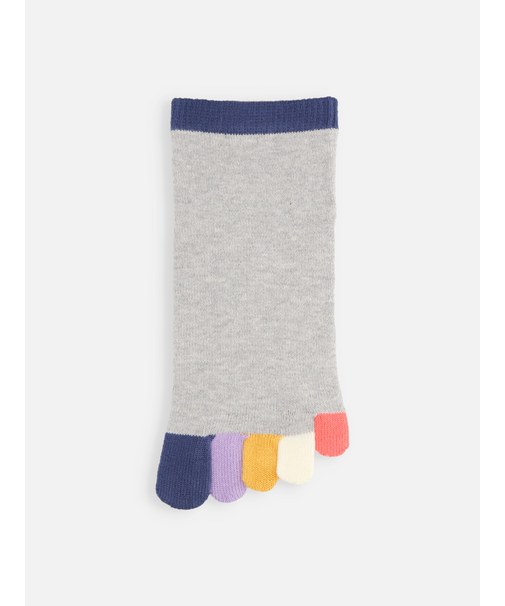 指先レインボー五本指ショートソックス