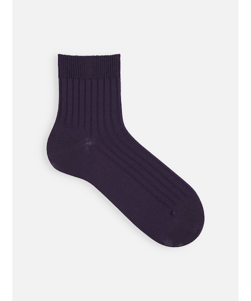 【Tabio MEN】4×2リブショートソックス