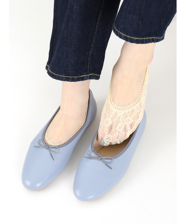 縫製花柄レースカバーソックス