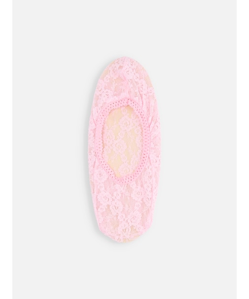 縫製花柄レースカバーソックス