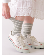 【ゴムくちソフト】リブボーダーソックス