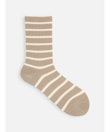 【ゴムくちソフト】リブボーダーソックス