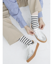 【ゴムくちソフト】リブボーダーソックス