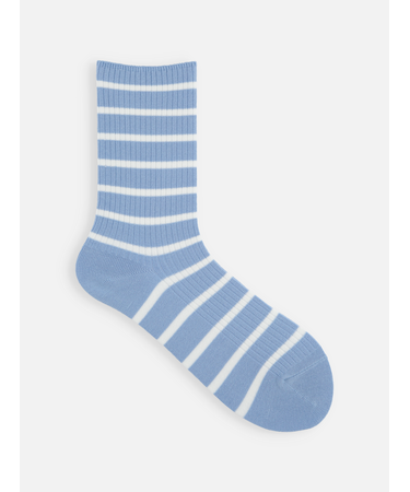 【ゴムくちソフト】リブボーダーソックス