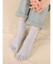 【消臭】無地五本指ショートソックス