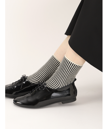 【ゴムくちソフト】ストライプショートソックス