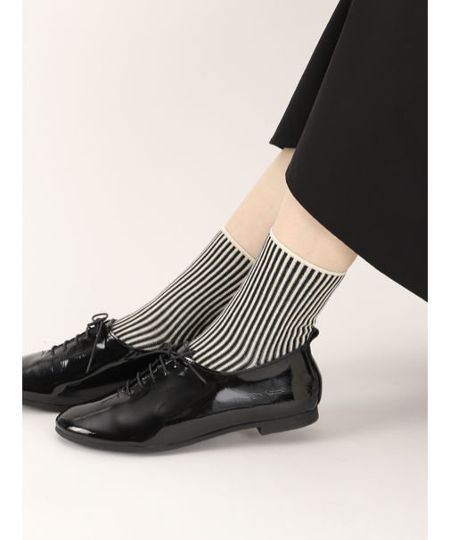 【ゴムくちソフト】ストライプショートソックス