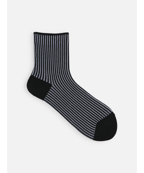 【ゴムくちソフト】ストライプショートソックス