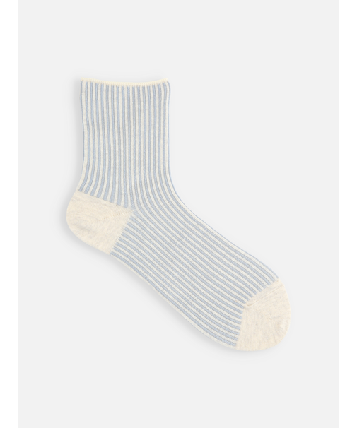 【ゴムくちソフト】ストライプショートソックス