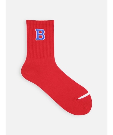 バイカラーアルファベットソックス