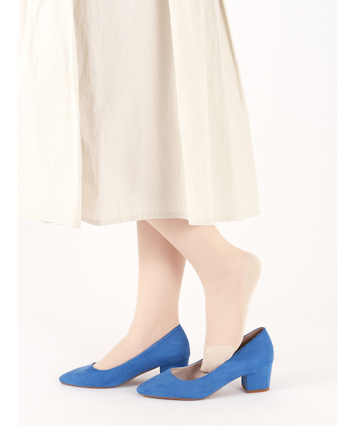 【タイツ感覚で履ける】ムレないナイロンハイソックス