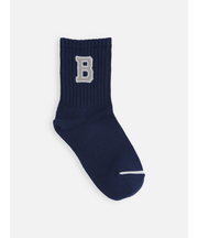 キッズ バイカラーアルファベットソックス19～21cm