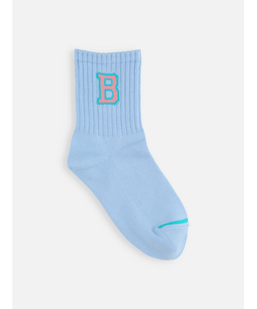 キッズ バイカラーアルファベットソックス19～21cm