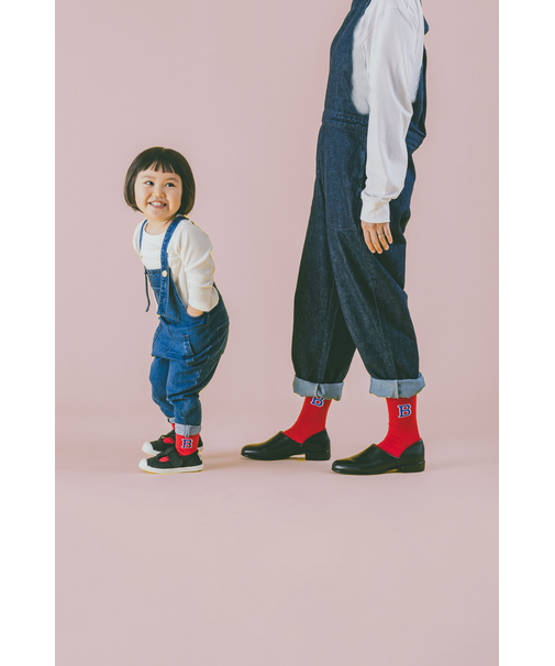 キッズ バイカラーアルファベットソックス19～21cm