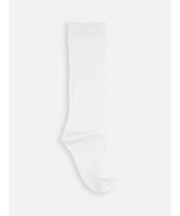 キッズ表糸コットン100％毛玉が出来にくい:リブハイソックス滑り止め付13～15cmカスタム刺繍対応