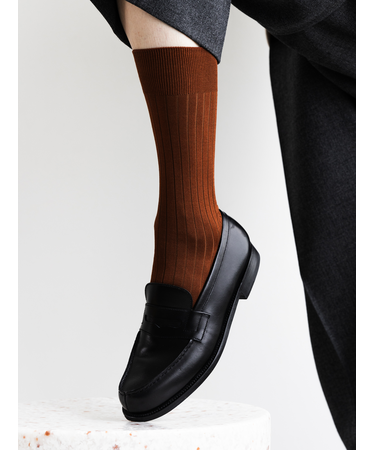 【Tabio MEN】ブライトリブレギュラーソックス