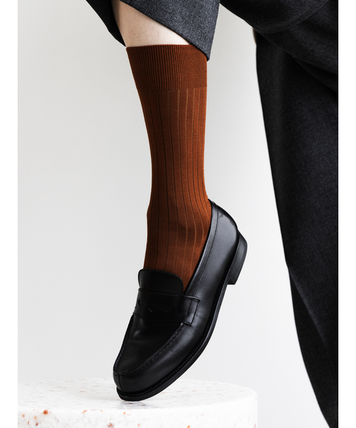 【Tabio MEN】ブライトリブレギュラーソックス