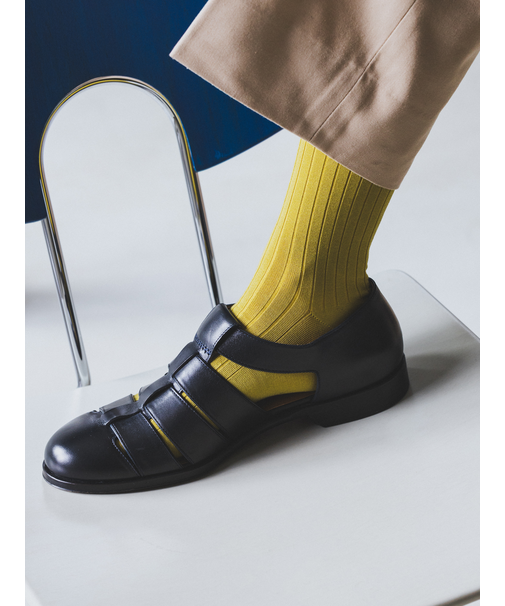 【Tabio MEN】ブライトリブレギュラーソックス