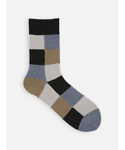 異素材ブロックソックス