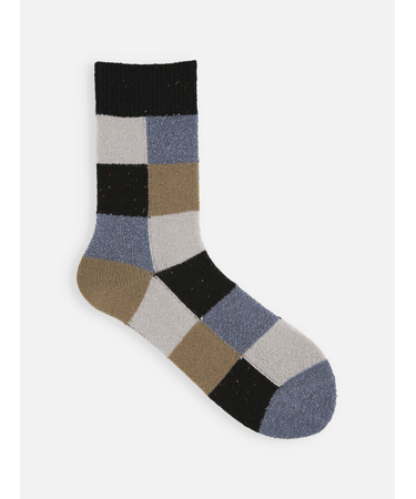 異素材ブロックソックス