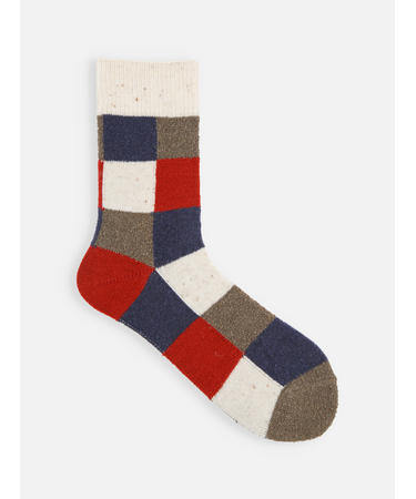 異素材ブロックソックス