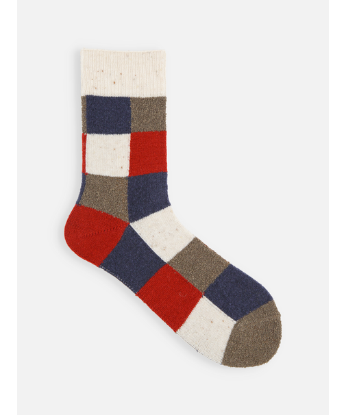 異素材ブロックソックス