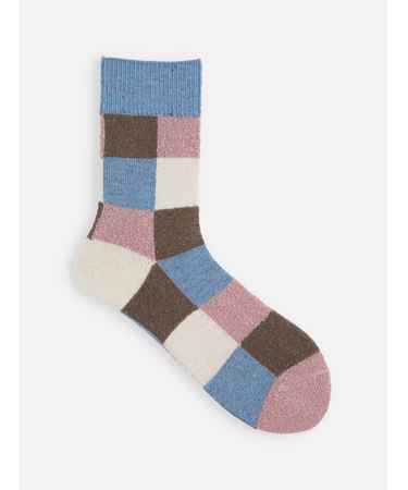 異素材ブロックソックス