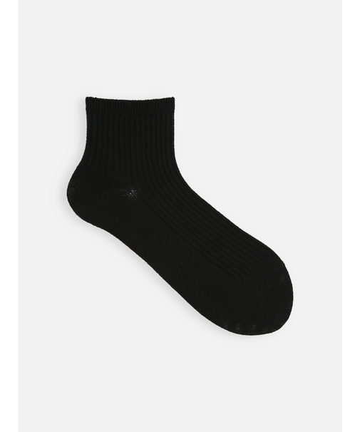 【PURE WOOL】2×2リブショートソックス