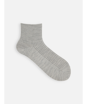 【PURE WOOL】2×2リブショートソックス
