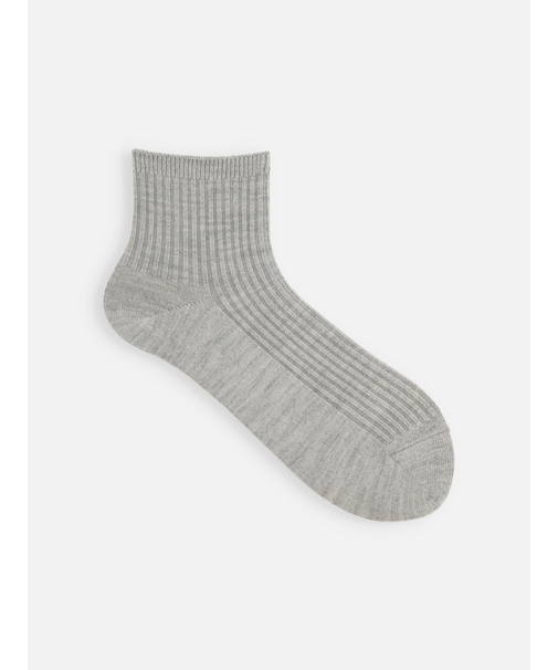 【PURE WOOL】2×2リブショートソックス