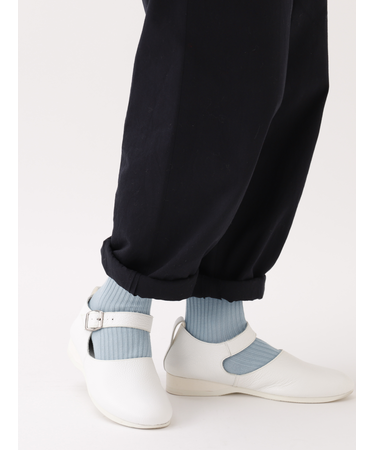 【PURE WOOL】2×2リブショートソックス