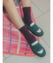 【PURE WOOL】2×2リブソックス