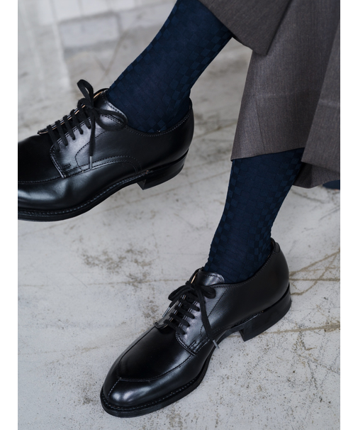 【Tabio MEN】市松リンクスレギュラーソックス