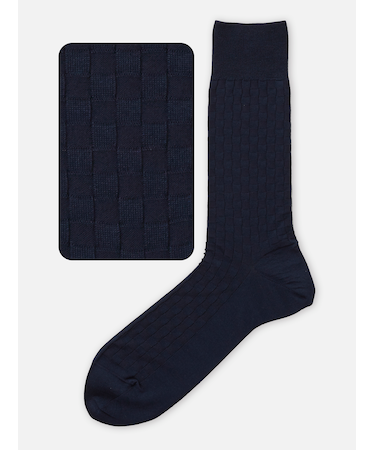 【Tabio MEN】市松リンクスレギュラーソックス（27.0～29.0cm）