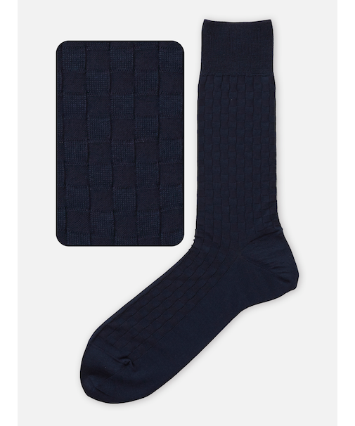 【Tabio MEN】市松リンクスレギュラーソックス（27.0～29.0cm）