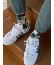 【Tabio MEN】ブロックチェックショートソックス