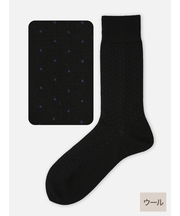 【Tabio MEN】WOOLピンドットレギュラー丈ソックス