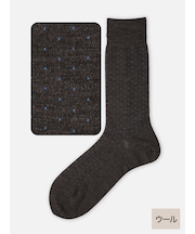 【Tabio MEN】WOOLピンドットレギュラー丈ソックス