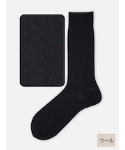 【Tabio MEN】WOOLピンドットレギュラー丈ソックス