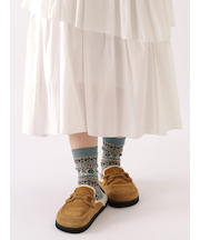 雪柄フェアアイルJQソックス