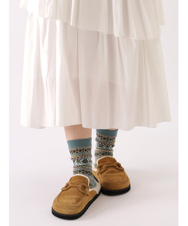 雪柄フェアアイルJQソックス