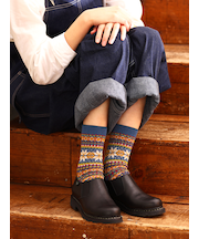 雪柄フェアアイルJQソックス