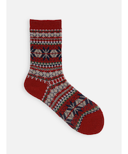 雪柄フェアアイルJQソックス