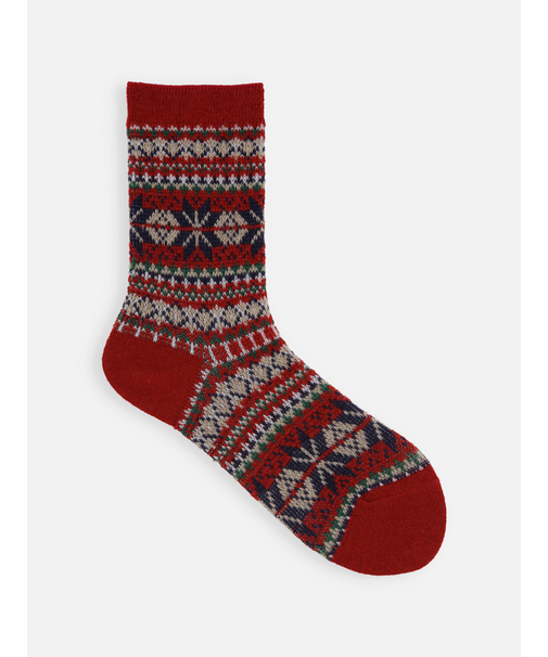 雪柄フェアアイルJQソックス