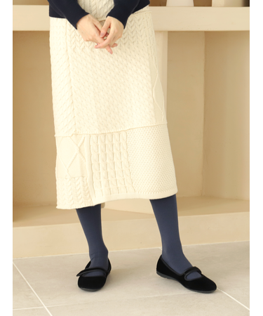 毛混ベタハイソックス