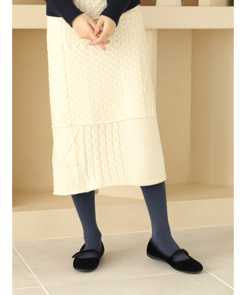 毛混ベタハイソックス